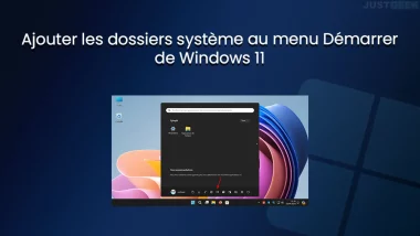 Ajouter les dossiers système au menu Démarrer de Windows 11