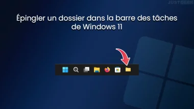 Épingler un dossier dans la barre des tâches de Windows 11