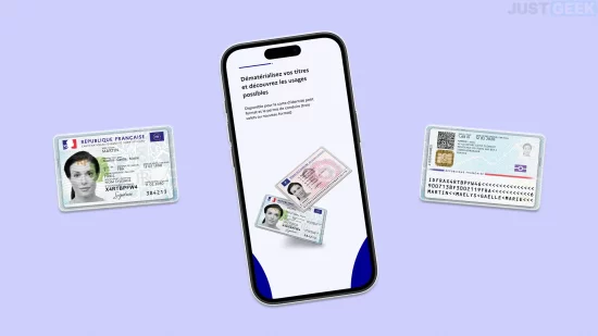 Carte d’identité numérique affichée sur un smartphone via l’application France Identité