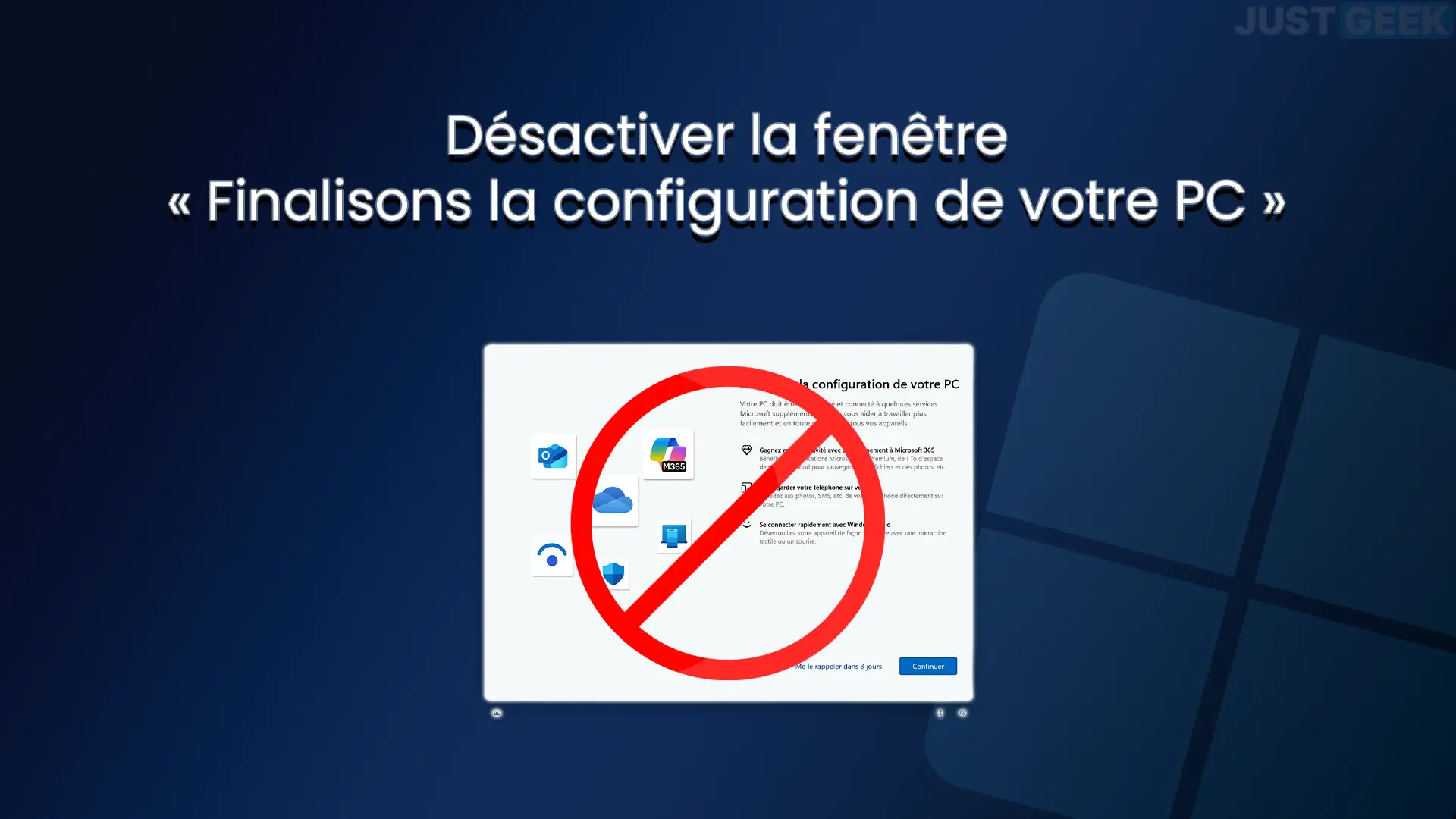 Désactiver la fenêtre « Finalisons la configuration de votre PC » sur Windows 11