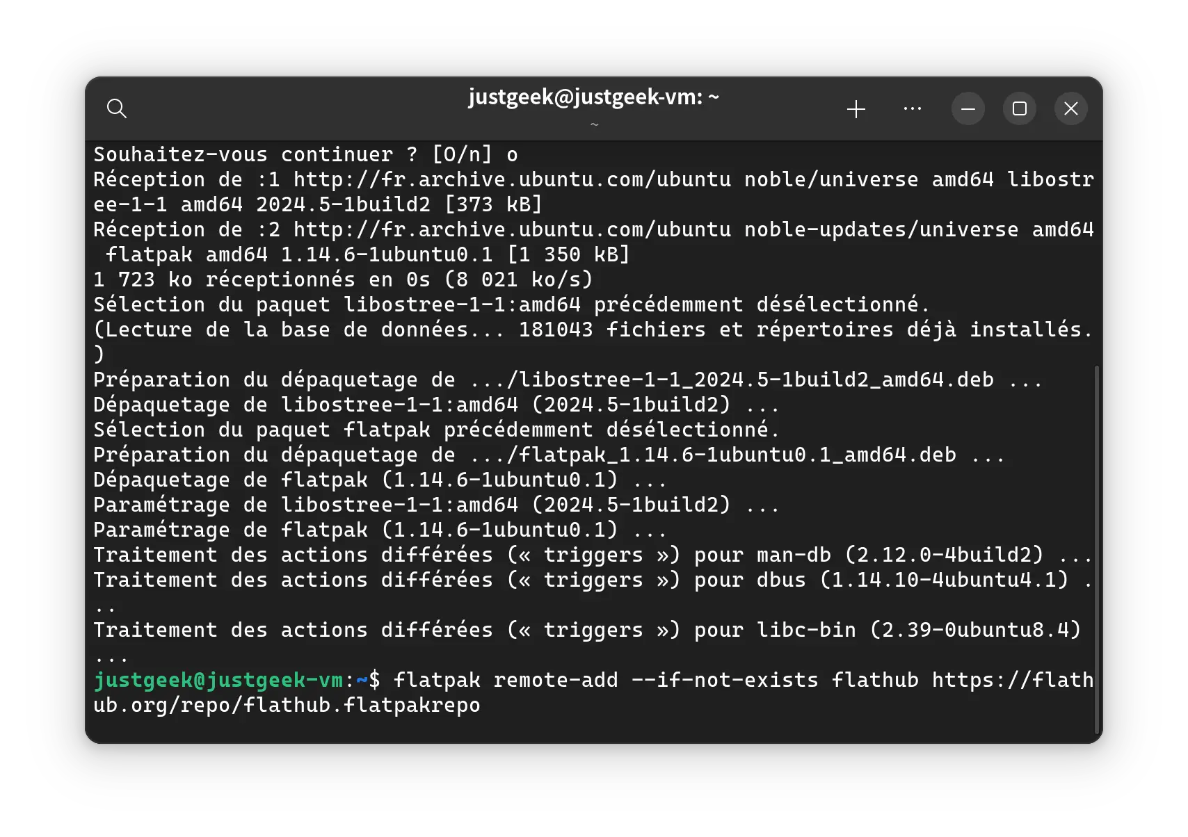 Ajout du dépôt Flathub à Flatpak