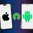 Illustration avec un iPhone et un smartphone Android encadrant le logo open source, pour représenter les applications libres sur mobile
