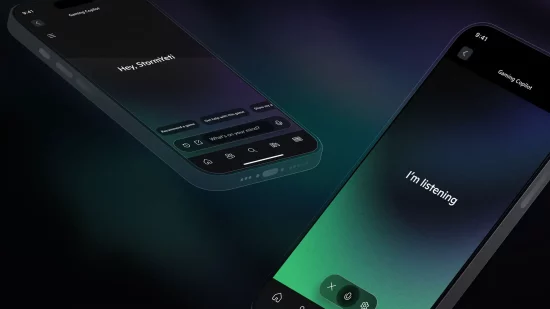 Copilot for Gaming dans l'application Xbox mobile – aperçu isométrique de l'interface en mode écoute.