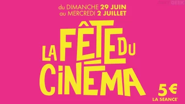 Visuel principal de la Fête du Cinéma 2025 – du 29 juin au 2 juillet, 5 € la séance dans toute la France