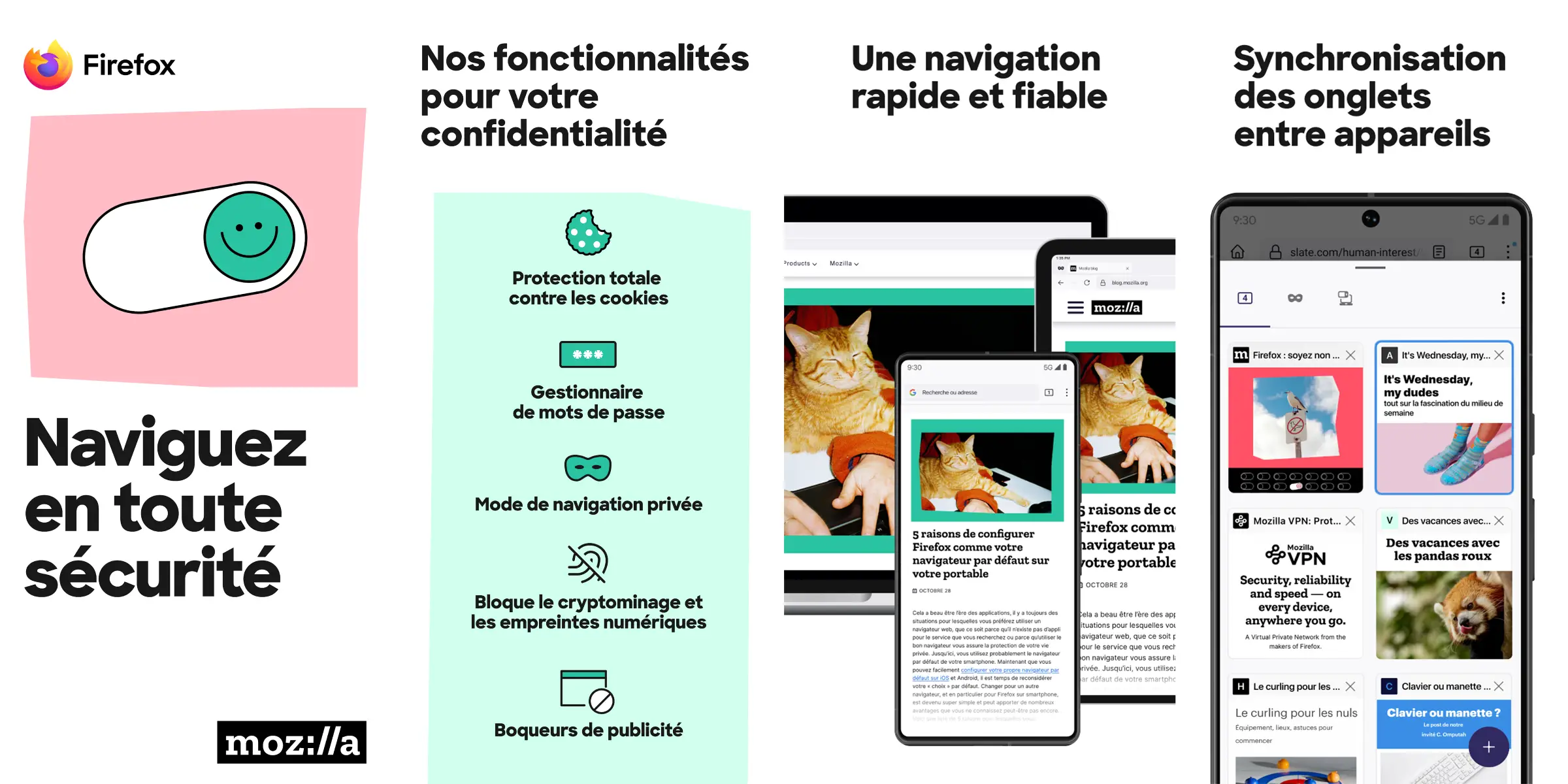 Présentation des fonctionnalités de Firefox, navigateur open source sur Android et iOS