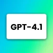 Logo GPT-4.1 sur fond dégradé bleu et vert