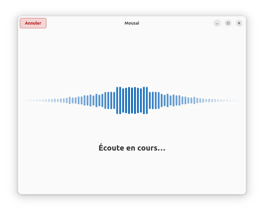 Mousai en train d’analyser la musique diffusée sur le système