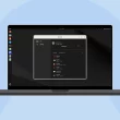 Interface graphique de NordVPN sur Linux affichée sur un ordinateur portable