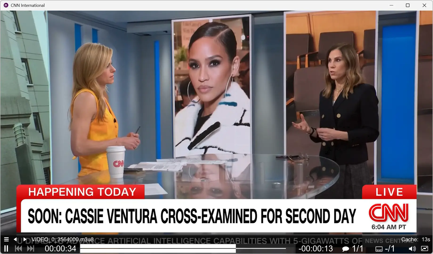Lecture en direct de CNN International sur Open TV