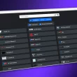 Interface principale de l'application Open TV affichant une liste de chaînes IPTV
