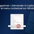Illustration de la suppression de l’option « Demander à Copilot » du menu contextuel sur Windows 11