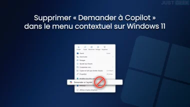 Illustration de la suppression de l’option « Demander à Copilot » du menu contextuel sur Windows 11