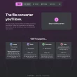 Interface du site VERT montrant les formats pris en charge pour la conversion de fichiers