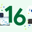 Illustration officielle d’Android 16 montrant les nouvelles fonctions comme les Live Updates, la protection avancée et l’interface Material 3 Expressive