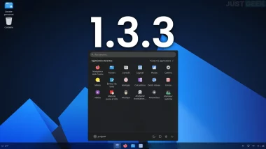 Bureau d’AnduinOS 1.3.3 avec le menu Démarrer ouvert