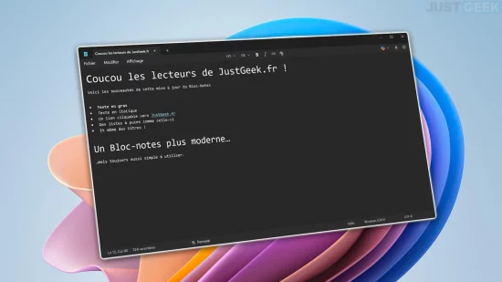 Exemple de texte formaté dans le nouveau Bloc-notes de Windows 11 avec support du Markdown.