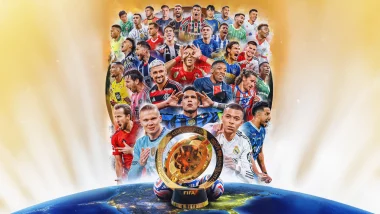 Visuel officiel de la Coupe du monde des clubs 2025 avec les joueurs stars des 32 équipes participantes