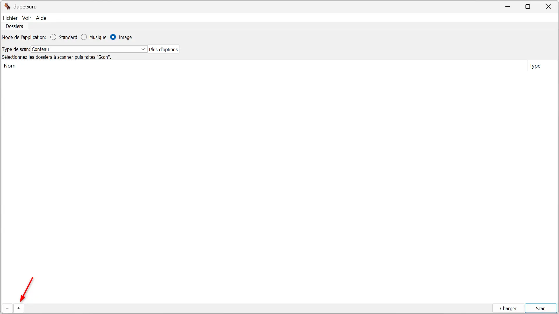 Ajout de dossiers à analyser dans dupeGuru pour la recherche d’images en double