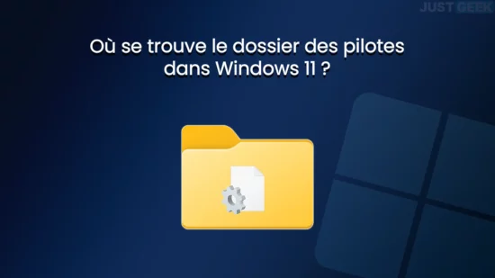 Image illustrant le dossier des pilotes dans Windows 11 avec une icône de fichier et engrenage