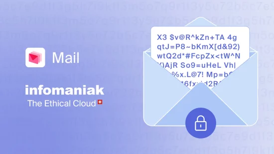 Illustration du chiffrement des e-mails dans la messagerie Infomaniak