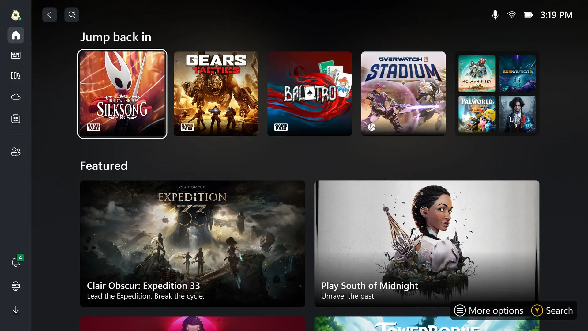 L’interface plein écran Xbox pensée pour le jeu portable sur Xbox Ally