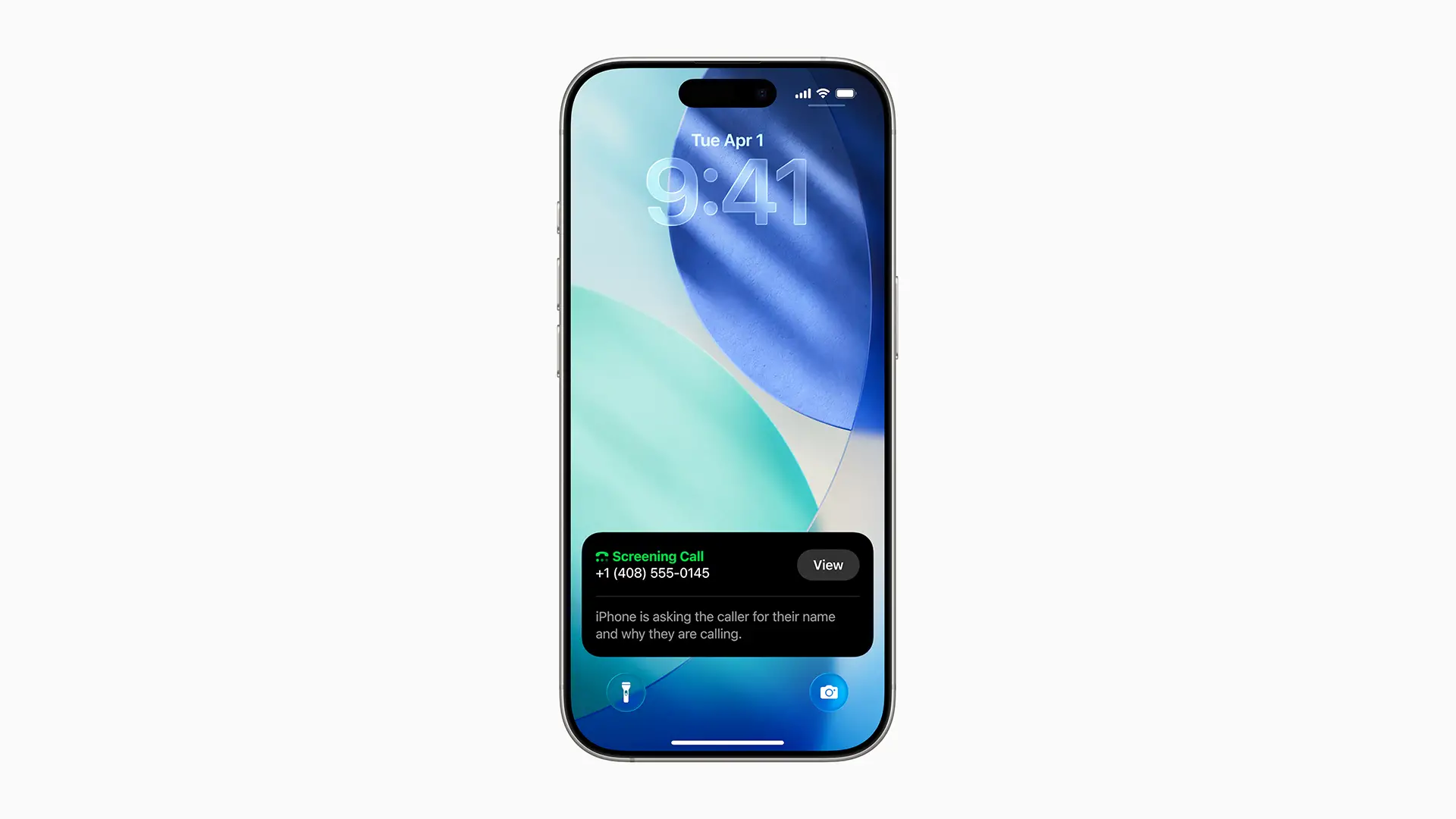 Écran de filtrage des appels via Apple Intelligence sur iOS 26