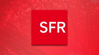Logo SFR sur fond rouge