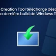 Illustration de Media Creation Tool téléchargeant la dernière build de Windows 11