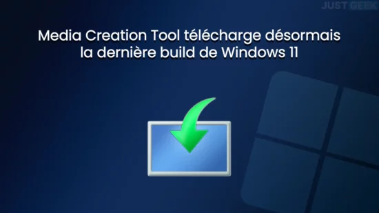 Illustration de Media Creation Tool téléchargeant la dernière build de Windows 11