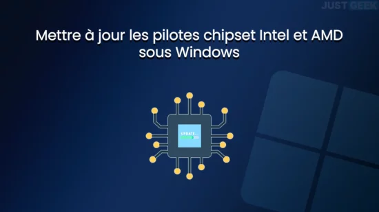 Illustration de la mise à jour des pilotes chipset Intel et AMD sous Windows