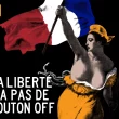 Illustration de Pornhub affichant le message "La liberté n’a pas de bouton off" en réponse au blocage en France en juin 2025