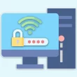 Illustration d’un mot de passe Wi-Fi protégé sur un ordinateur Windows