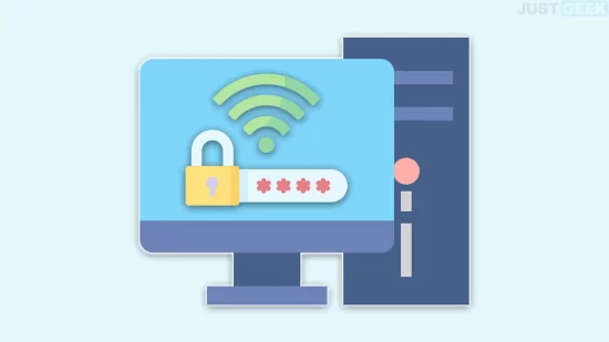 Illustration d’un mot de passe Wi-Fi protégé sur un ordinateur Windows