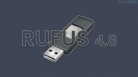 Illustration de Rufus 4.8 avec une clé USB