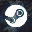 Logo Steam avec le moniteur de performance affiché en jeu (FPS, CPU, GPU, RAM)