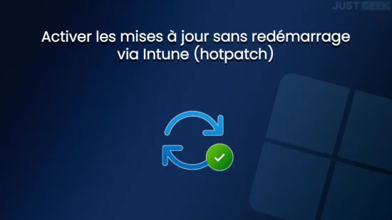 Illustration de l’article sur le hotpatch dans Windows 11 avec Intune, permettant d’activer les mises à jour sans redémarrage