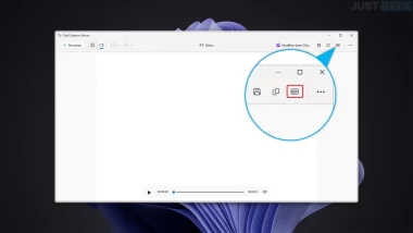 Bouton d’export en GIF dans l’Outil Capture d’écran de Windows 11 avec zoom sur l’interface