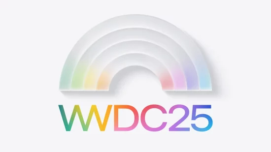 Logo officiel de la WWDC 2025 présenté par Apple, avec un arc coloré et l’inscription WWDC25