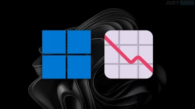 Illustration représentant la baisse du nombre d’utilisateurs Windows, avec le logo Windows et une courbe descendante sur fond noir