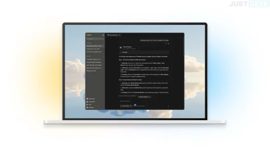 Interface de l’assistant IA local open source Jan affichée sur un ordinateur portable