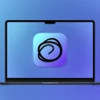 Illustration de l’application MultiTimeInMenuBar sur macOS avec son icône affichée sur un MacBook