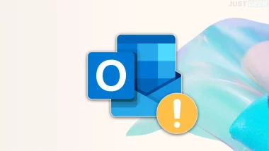Logo Outlook avec icône de panne sur fond coloré - vérifier l’état des services Microsoft