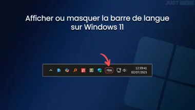 Icône de la barre de langue affichée dans la zone de notification sur Windows 11